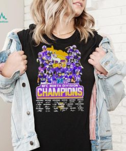 Minnesota Vikings 2022 NFC North Division Champions Signatures Shirt