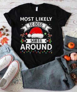 Most Likely To Boss Santa Around Christmas Lights Sweater