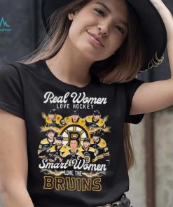 NHL Boston Bruins Real Women Love Hockey Smart Women Love The Bruins Signatures Shirt