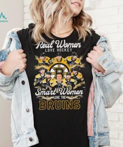 NHL Boston Bruins Real Women Love Hockey Smart Women Love The Bruins Signatures Shirt