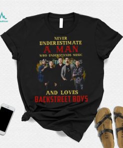 Never Underestimate A Man Who Loves Bsb Backstreet Boys shirt