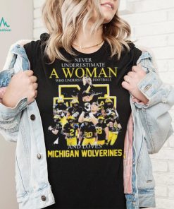 Never Underestimate A Woman Who Understands Football And Loves Michigan Wolverines Shirt