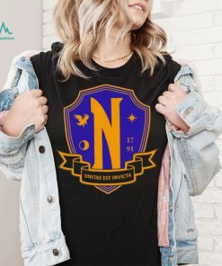 Nevermore Academy Wednesday Unitas Est Invicta logo shirt