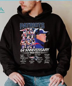 New England Patriots 64th Anniversary 1959 2023 Signatures Shirt