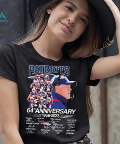 New England Patriots 64th Anniversary 1959 2023 Signatures Shirt