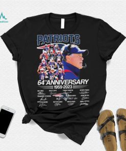 New England Patriots 64th Anniversary 1959 2023 Signatures Shirt