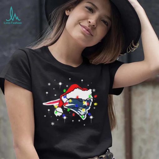 New England Patriots Santa Hat Christmas Light Shirt