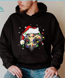 New Orleans Saints Santa Hat Christmas Light Shirt