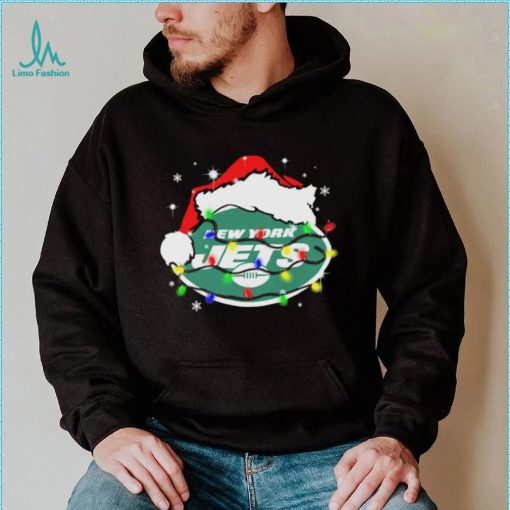 New York Jets Santa Hat Christmas Light Shirt