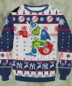 New York Yankees Funny Grinch All Over Print 3D Christmas Ugly Sweater