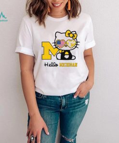 Nice Michigan hello kitty American flag shirt