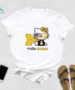 Nice Michigan hello kitty American flag shirt