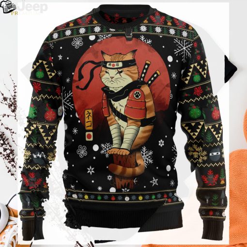 Ninja Cat Ugly Christmas Sweater