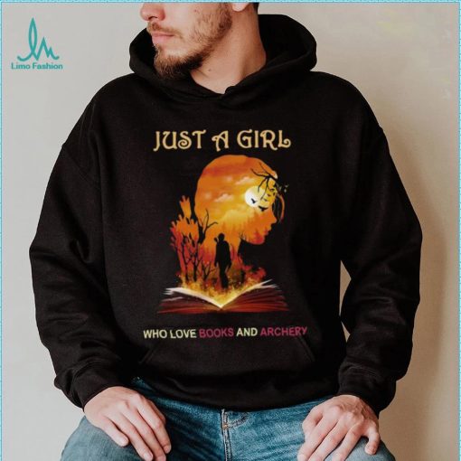 Official Just A Girl Who Love Books And Archery T shirt