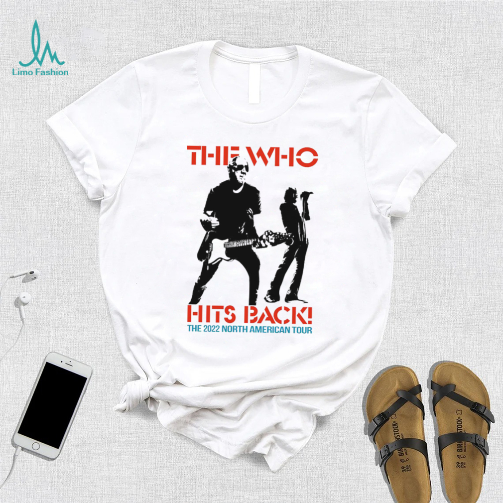 Official The Who Hits Back 2022 North American Tour T Shirt Pink Official The Who Hits Back 2022 North American Tour T Shirt Pink