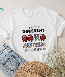 Official among us its okay to be different autism awareness shirt
