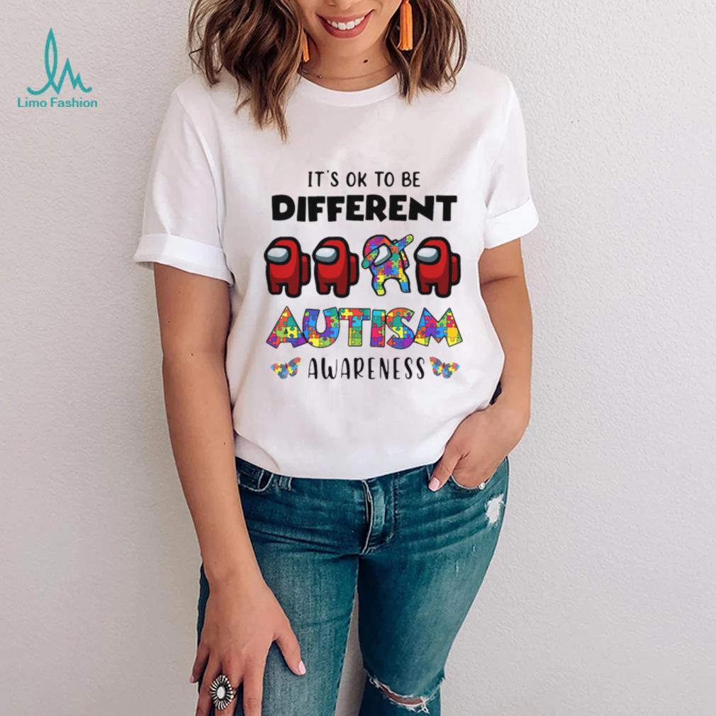 Official among us its okay to be different autism awareness shirt Official among us its okay to be different autism awareness shirt