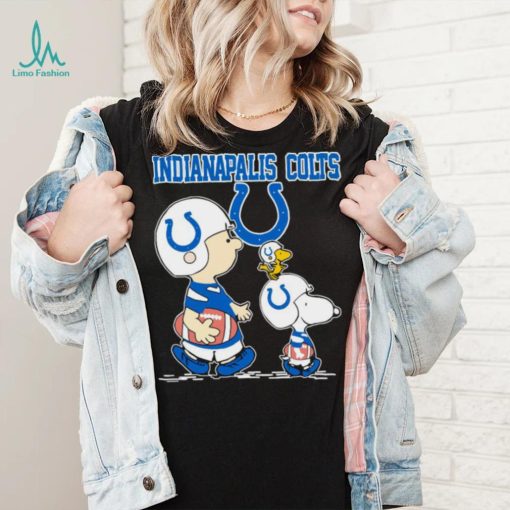 Official indianapolis Colts Let’s Play Football Together Snoopy Charlie Brown And Woodstock Shirt