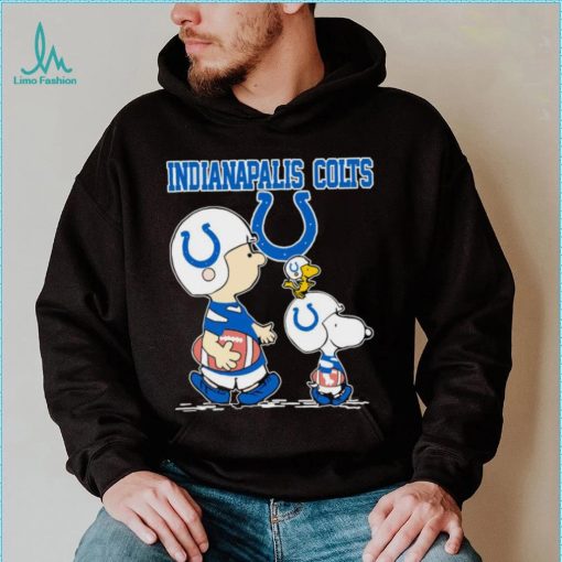 Official indianapolis Colts Let’s Play Football Together Snoopy Charlie Brown And Woodstock Shirt