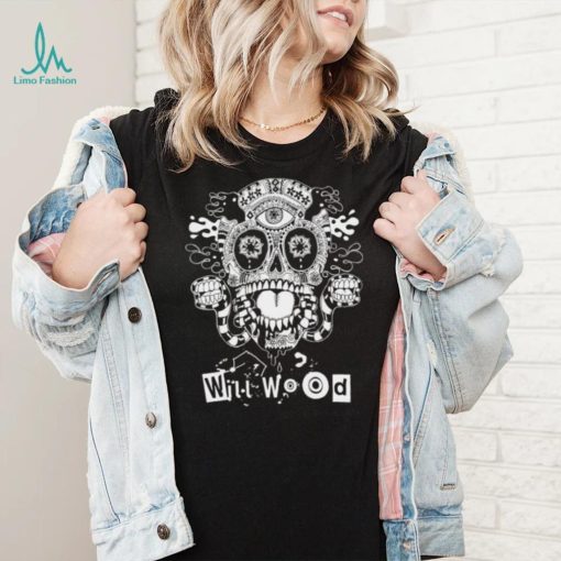 Official official will wood skull retro design t shirt