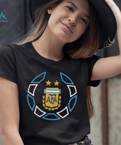 Official world cup 2022 argentina national team ball crest black t shirt