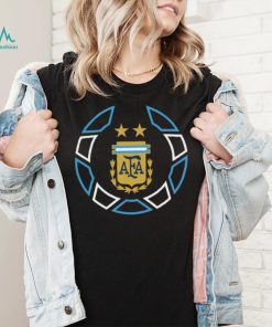 Official world cup 2022 argentina national team ball crest black t shirt