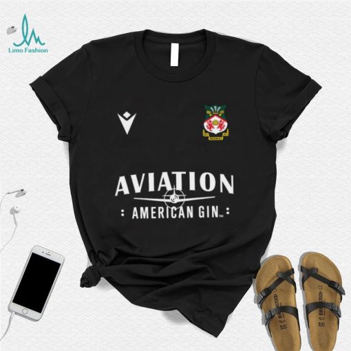 Official wrexham fc football club aviation american gin gede t shirt