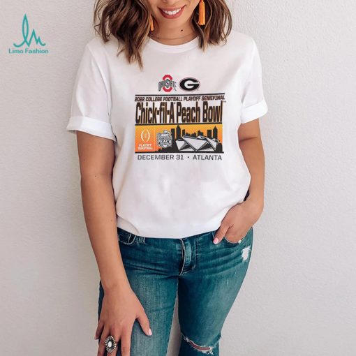 Ohio State Buckeyes Vs Georgia Bulldogs CFP Semifinals Chick fil a Peach Bowl December 31, 2022 Atlanta Shirt