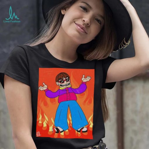 Oliver Tree In Flames Shirt