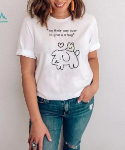 On their way over to give up a hug art shirt