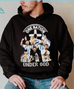 One Nation Leo Messi Under God Signature Shirt