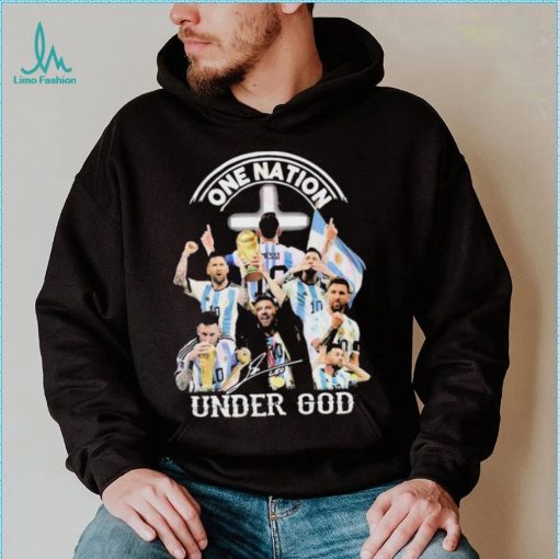One Nation Leo Messi Under God Signature Shirt