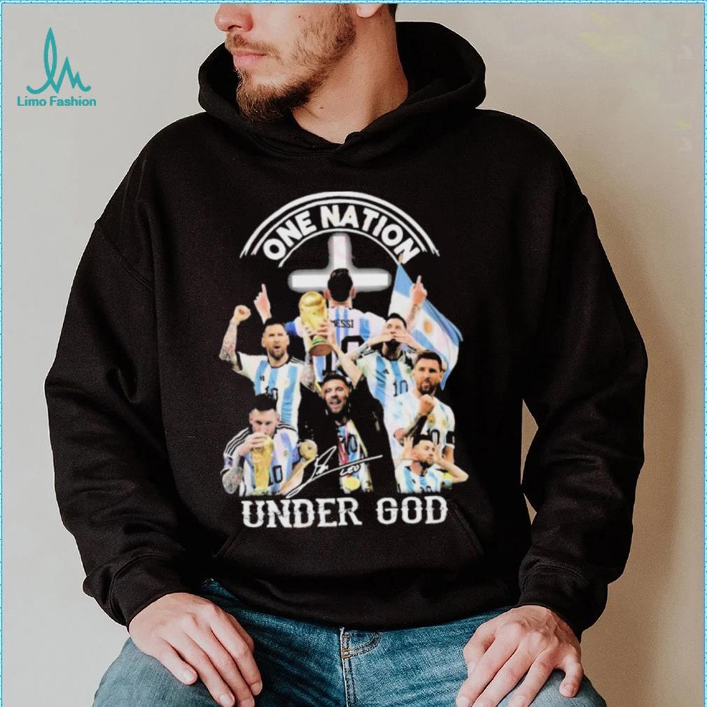 One Nation Leo Messi Under God Signature Shirt One Nation Leo Messi Under God Signature Shirt