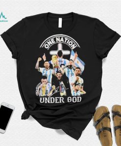 One Nation Leo Messi Under God Signature Shirt