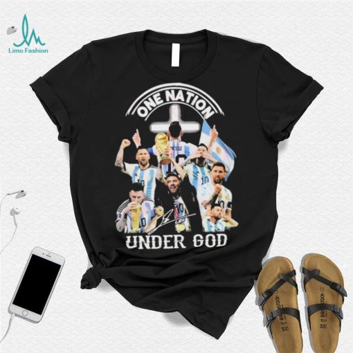 One Nation Leo Messi Under God Signature Shirt