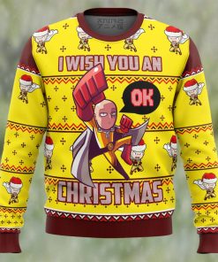 One Punch Saitama Ok Ugly Christmas Sweater