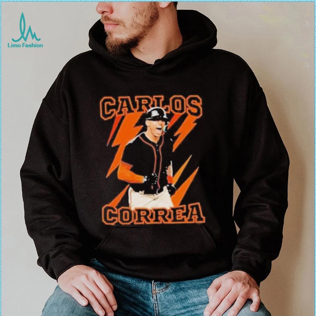 Orange Thunder Baseball Carlos Correa Design Unisex T-Shirt - Teeruto