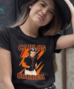 Orange thunder baseball carlos correa design shirt