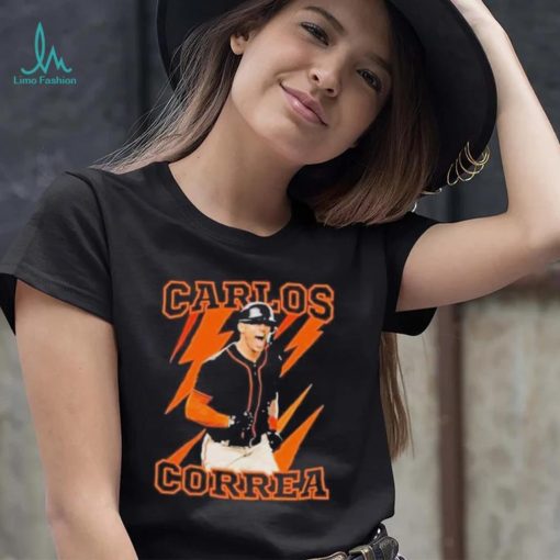 Orange thunder baseball carlos correa design shirt
