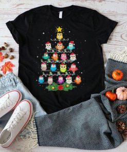 Owl Christmas tree lights xmas pajama gifts for owl lovers ugly Christmas sweater