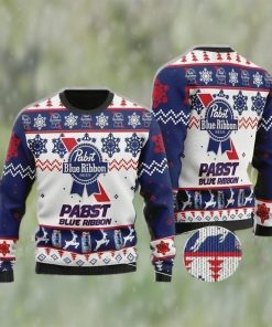 Pabst Blue Ribbon All Over Print 3D Christmas Sweater