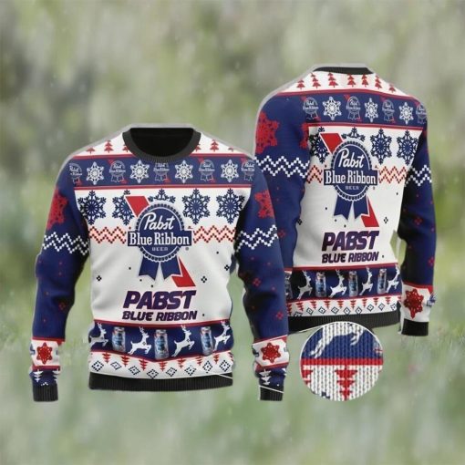 Pabst Blue Ribbon All Over Print 3D Christmas Sweater