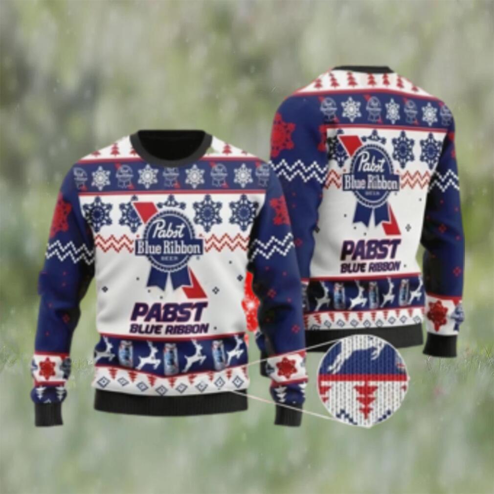 Pabst Blue Ribbon Ugly Christmas Sweater Pabst Blue Ribbon Ugly Christmas Sweater