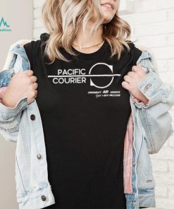 Pacific Courier overnight air service logo shirt