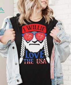 Patriotic Distressed Vintage I Willie N Love The Usa Willie Nelson Shirt