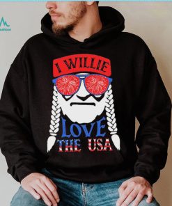 Patriotic Distressed Vintage I Willie N Love The Usa Willie Nelson Shirt