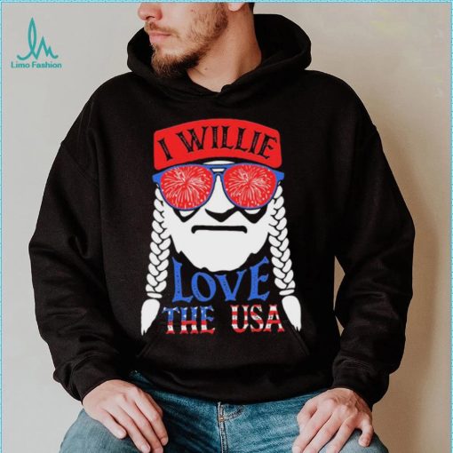 Patriotic Distressed Vintage I Willie N Love The Usa Willie Nelson Shirt