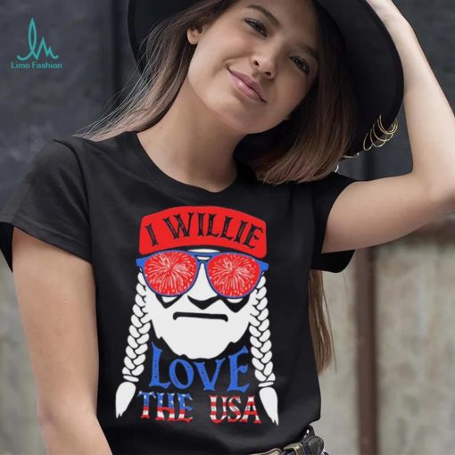 Patriotic Distressed Vintage I Willie N Love The Usa Willie Nelson Shirt