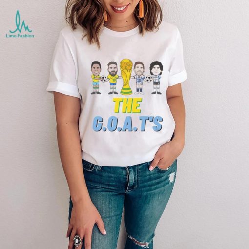 Pele, Neymar, Maradona, Messi   The GOATS   Unisex T Shirt