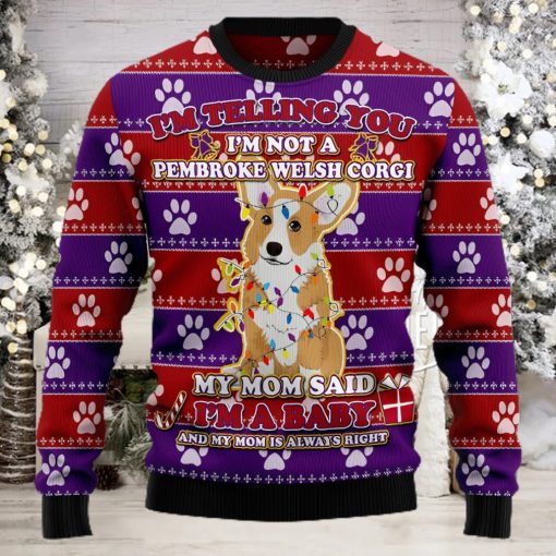 Pembroke Welsh Corgi Baby Christmas Ugly Christmas Sweater